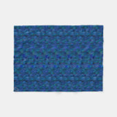 Gemengde blauwe balk fleece deken (Voorkant (Horizontaal))