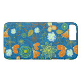 Gemengde blauwe paisleykleurige bloementjes Case-Mate iPhone case (Achterkant (Horizontaal))