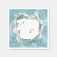 Gemengde Blauwe Silky Pattern met Witte Sparkles