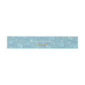 Gemengde Blauwe Silky Pattern met Witte Sparkles Uitnodigingen Wikkel (Vlak)