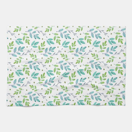 Gemengde Blauwgroen, groene Waterverf verliest pat Theedoek (Horizontaal)