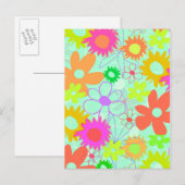 Gemengde bloemen briefkaart (Voorkant / Achterkant)