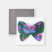 Gemengde bloemen Butterfly Magnet (Voorkant / Achterkant)