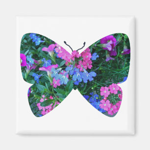 Gemengde bloemen Butterfly Magnet