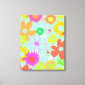 Gemengde bloemen canvas afdruk (Voorkant)