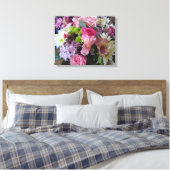 Gemengde bloemen canvas afdruk (Insitu (Slaapkamer))