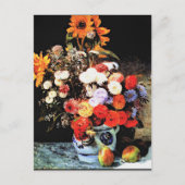 Gemengde bloemen in een Earthenware Pot Briefkaart (Voorkant)