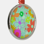 Gemengde bloemen metalen ornament (Rechts)
