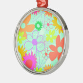 Gemengde bloemen metalen ornament (Links)