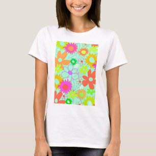 Gemengde bloemen t-shirt