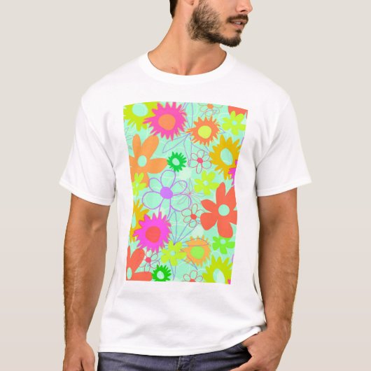 Gemengde bloemen t-shirt (Voorkant)
