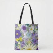  gemengde bloemen tote bag (Voorkant)