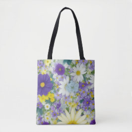  gemengde bloemen tote bag