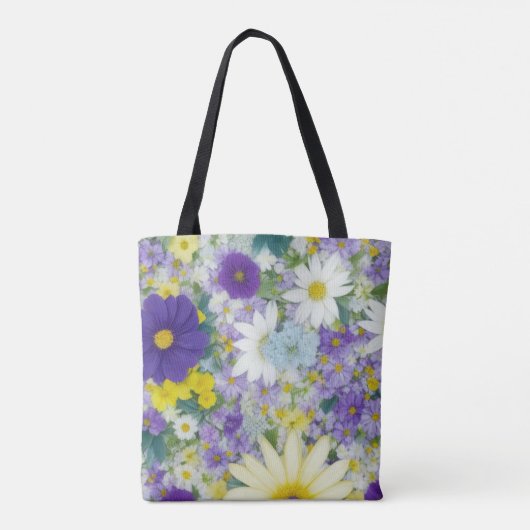  gemengde bloemen tote bag (Achterkant)