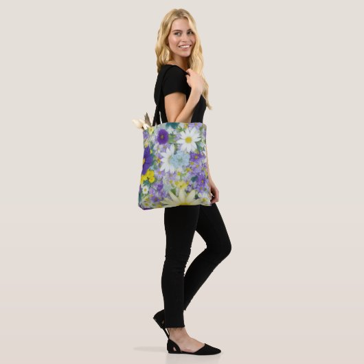  gemengde bloemen tote bag (Op model)