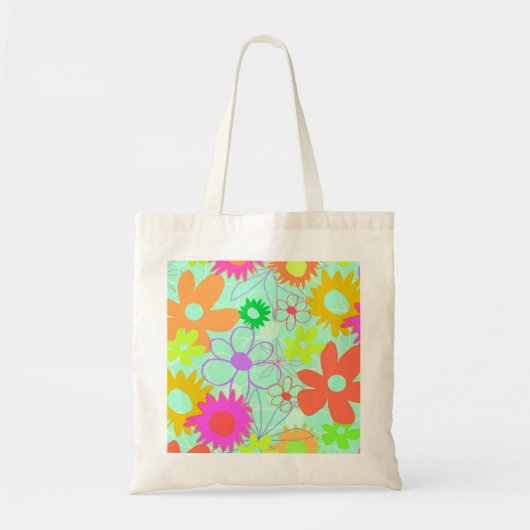 Gemengde bloemen tote bag (Voorkant)