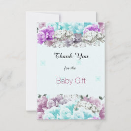Gemengde Boeket Baby Gift Dank u Bedankkaart