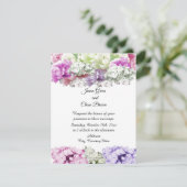 Gemengde Boeket Bloemen Bruiloft Uitnodiging (Staand voorkant)