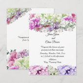 Gemengde Boeket Bloemen Bruiloft Uitnodiging (Voorkant / Achterkant)