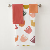 Gemengde Boho Flowers Bath Towel Set Bad Handdoek (Insitu)