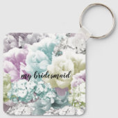 Gemengde Bouquet persoonlijke Bridesmaid-Sleutelha Sleutelhanger (Achterkant)