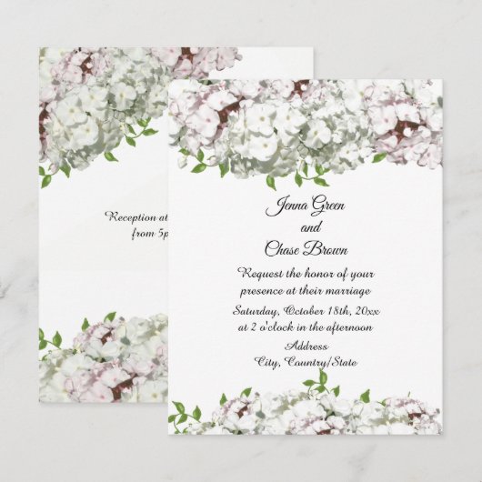 Gemengde Bouquet van de Uitnodiging van de Bericht (Voorkant / Achterkant)