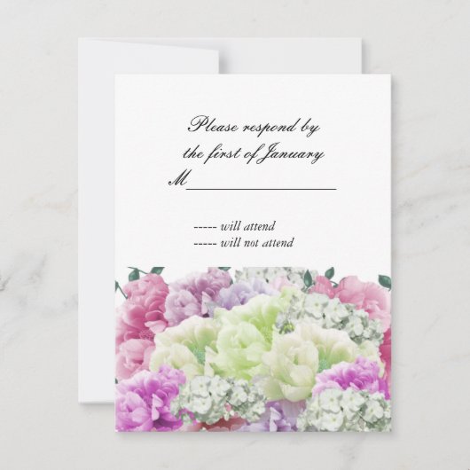 Gemengde Bouquet van Florals Reply Kaart (Voorkant)