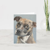 Gemengde Boxer Handgeschilderd op Canvas Dank u ka Bedankkaart (Voorkant)