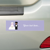 Gemengde bruiloft bumpersticker (Op auto)