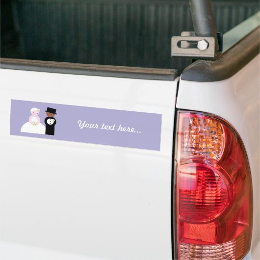 Gemengde bruiloft bumpersticker (Op Truck)