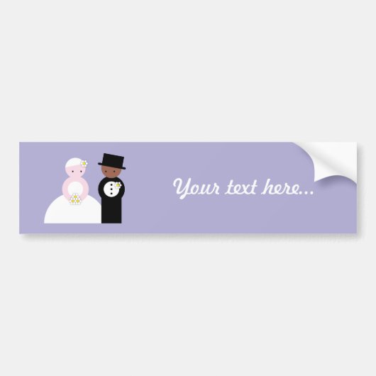 Gemengde bruiloft bumpersticker (Voorkant)