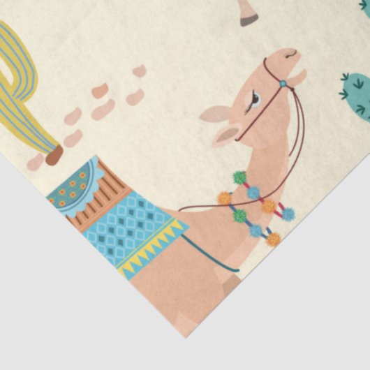 Gemengde cactus en kamelenpatroon tissuepapier (Detail)