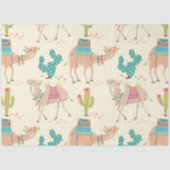 Gemengde cactus en kamelenpatroon tissuepapier (Voorkant)