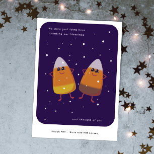 Gemengde Candy Corn Duo "Onze Zegeningen Tellen" H Feestdagenkaart