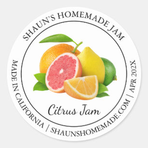 Gemengde Citrus Jam Modern label