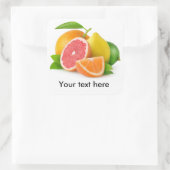 Gemengde citrusvruchten vierkante sticker (Tas)