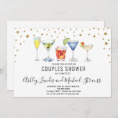 Gemengde Cocktail Drinken Paar Trouwdouche Kaart (Voorkant / Achterkant)