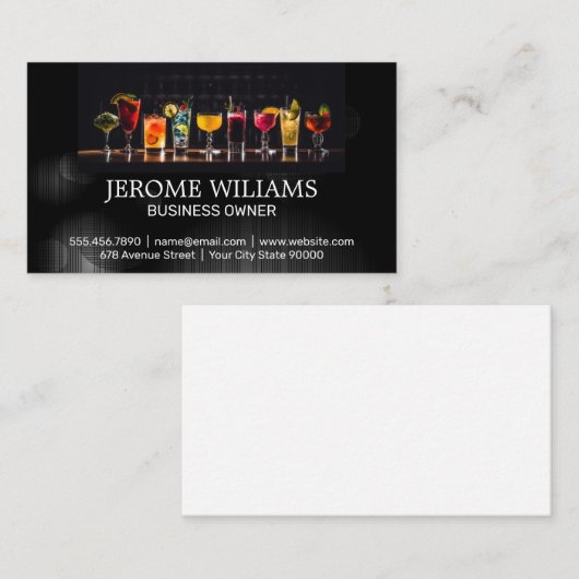 Gemengde Cocktaildranken | Restaurant Visitekaartje (Voorkant / Achterkant)