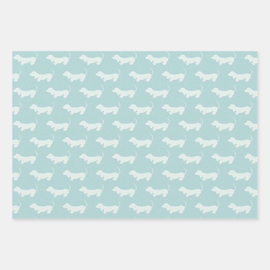 Gemengde Dachshund Wrapping Papier Blad Sets Inpakpapier Vel (Voorkant 2)