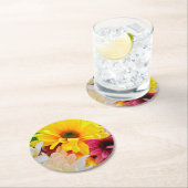 Gemengde Daisies Bouquet-Round Onderzetters (Insitu)