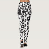 Gemengde dierenprint Snow Leopard Cheetah Leggings (Achterkant)