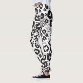 Gemengde dierenprint Snow Leopard Cheetah Leggings (Links)