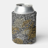 Gemengde dierenprint Zebra Leopard Tiger Gemengde  Blikjeskoeler (Blikje Voorkant)