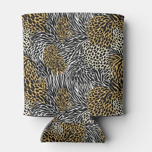 Gemengde dierenprint Zebra Leopard Tiger Gemengde Blikjeskoeler (Achterkant)