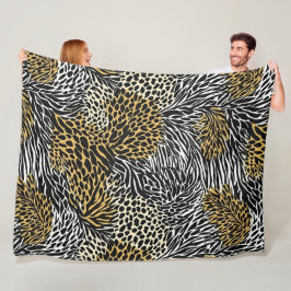 Gemengde dierenprint Zebra Leopard Tiger Gemengde  Fleece Deken