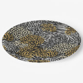 Gemengde dierenprint Zebra Leopard Tiger Gemengde Papieren Bordje (Gekanteld)
