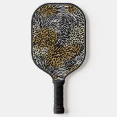Gemengde dierenprint Zebra Leopard Tiger Gemengde  Pickleball Paddle (Voorkant)