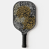 Gemengde dierenprint Zebra Leopard Tiger Gemengde  Pickleball Paddle (Achterkant)