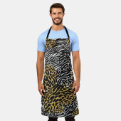 Gemengde dierenprint Zebra Leopard Tiger Gemengde Schort (Gedragen)