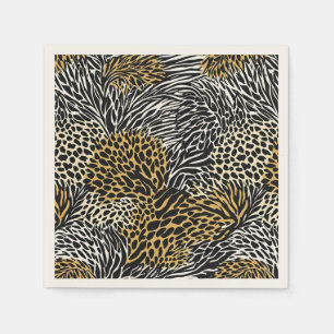 Gemengde dierenprint Zebra Leopard Tiger Gemengde Servet